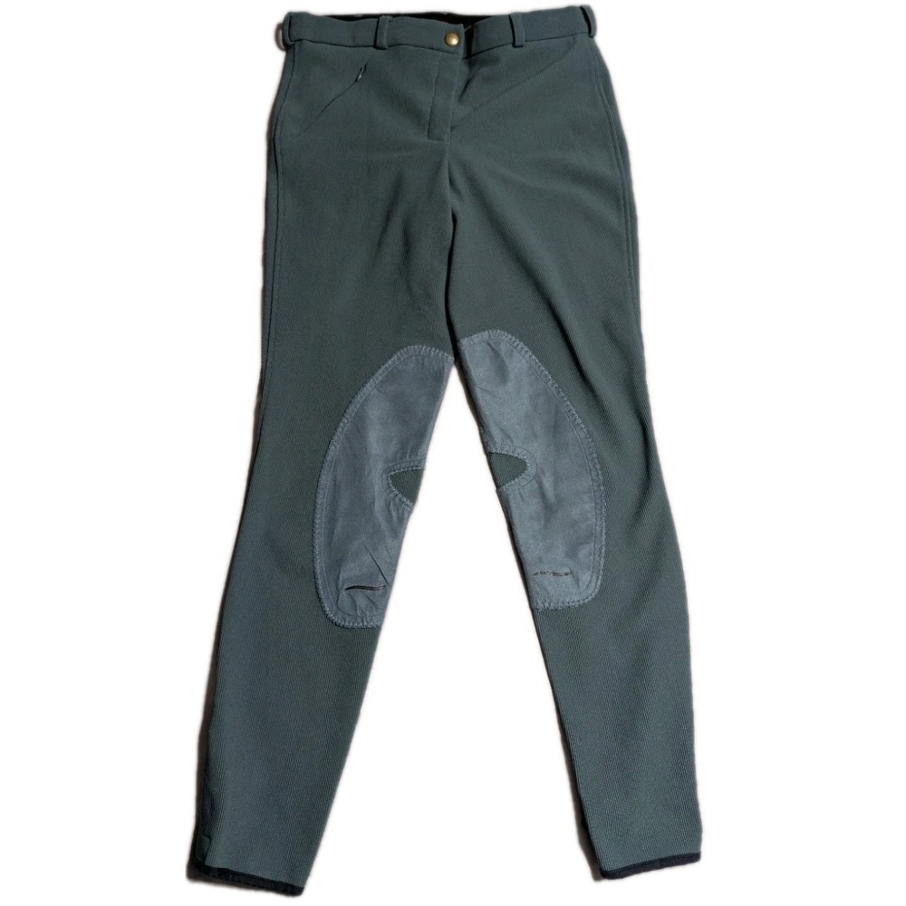 TuffRider Womens 26 Riding Breeches Pants Blue Knee Patch Equestrian Horseback